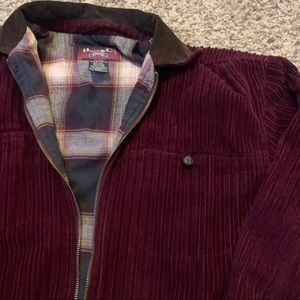 purple corduroy zip up jacket